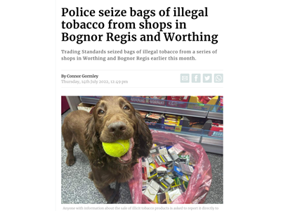 Bran assists Police with illegal tobacco raids 